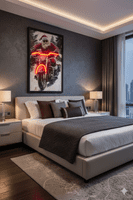 Santa Claus Motorbike Neon LED Wall Art - 40x60cm Christmas Biker Decor USB