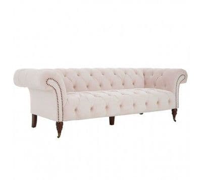 Sarla 3 Seater Chesterfield Sofa Blus Pink
