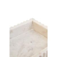 Savio Rectangular White Fluted Marble Tray – Home Luxe Interior