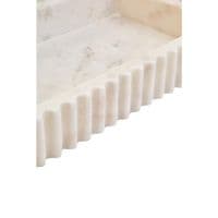 Savio Rectangular White Fluted Marble Tray – Home Luxe Interior