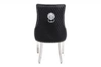 Set Of 2 Majestic Hudson Black Leather Dining Chairs