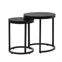 Set of 2 Solenn Design Black End Table