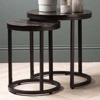 Set of 2 Solenn Design Black End Table