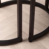 Set of 2 Solenn Design Half Moon Black Nest Table