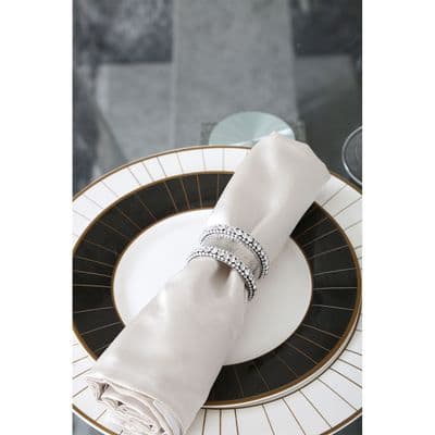 Set Of 4 5cm Glitz Napkin Rings In Display Box