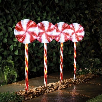 Set of 4 Lollipop Path Lights 🍭✨
