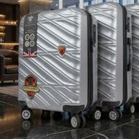 Silver 4-Piece ABS Luggage Set - TSA Lock & 360° Spinner Wheels