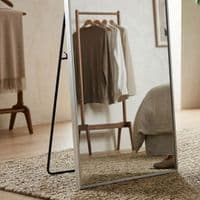 Silver Arch Metal Mirror 60x165cm - Modern Bevelled Wall & Floor Mirror