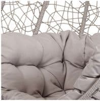 Single Swinging Rattan Egg Chair with Cushions In Grey
