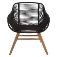 Sisal Black Rope Armchair - Home Luxe Interior