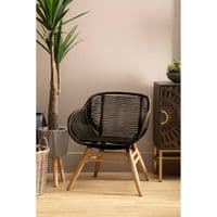 Sisal Black Rope Armchair - Home Luxe Interior