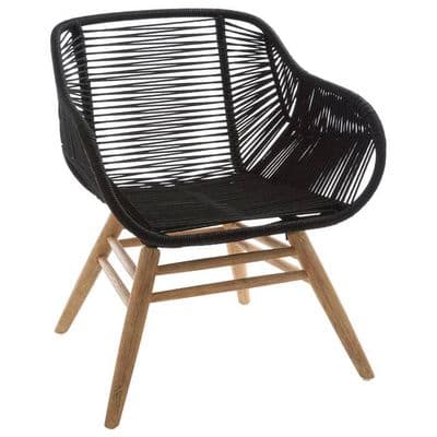 Sisal Black Rope Armchair - Home Luxe Interior