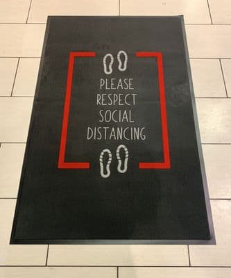 Social Distancing Rubber Floor Mats 90cm x 150cm