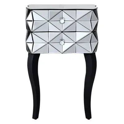 Soho 2 Drawer Bed Side Table in 3D effect