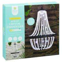 Solar Powered Acrylic Crystal Garden Chandelier - Cool White LED