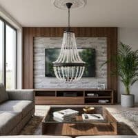 Solar Powered Acrylic Crystal Garden Chandelier - Cool White LED