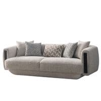 Sovana Cream Bouclé 232cm Sofa - Luxury Floating Base & Inset Arms
