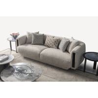 Sovana Cream Bouclé 232cm Sofa - Luxury Floating Base & Inset Arms
