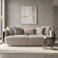 Sovana Cream Bouclé 232cm Sofa - Luxury Floating Base & Inset Arms