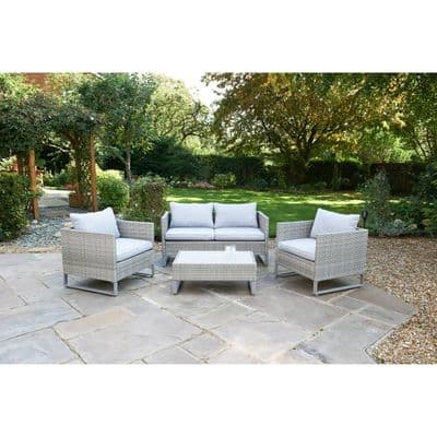 St Ives Rattan Luxury Sofa Set 4 Piece Inc. Coffee Table