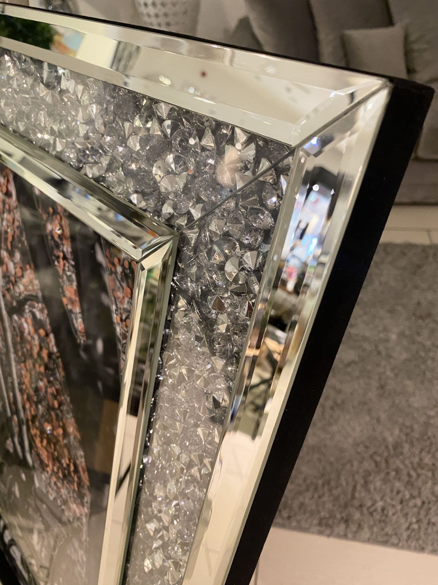 Supermum Pink Wall Art Mirror Frame 85Cm X 85Cm