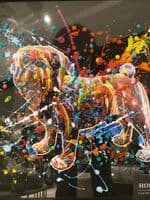 Supernova Ballon Dog Multicolour Wall Art Mirror Frame 55Cm X 55Cm