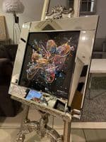 Supernova Sausage Dog Multicolour Wall Art Mirror Frame 55Cm X 55Cm