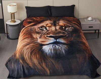 Supersoft Digital Print Blanket Lion  🦁✨