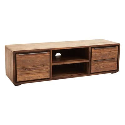 Surati One Door Sheesham And Acacia Wood Media Unit - Home Luxe Interior