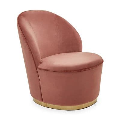 Tamra Dusty Pink Velvet Gold Base Chair – Home Luxe Interior