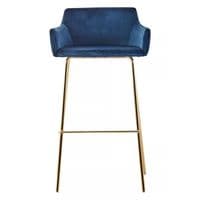 Tamzin Blue Velvet Low Back Bar Chair – Home Luxe Interior