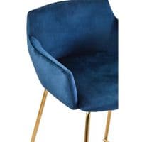 Tamzin Blue Velvet Low Back Bar Chair – Home Luxe Interior