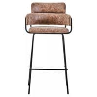 Tamzin Brown Faux Leather Bar Chair – Home Luxe Interior