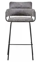 Tamzin Grey Faux Leather Bar Chair – Home Luxe Interior