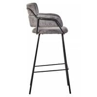 Tamzin Grey Faux Leather Bar Chair – Home Luxe Interior