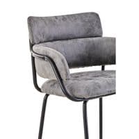 Tamzin Grey Faux Leather Bar Chair – Home Luxe Interior