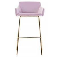 Tamzin Pink Velvet Low Back Bar Chair – Home Luxe Interior