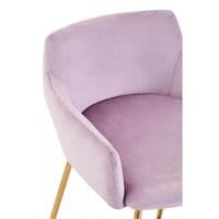 Tamzin Pink Velvet Low Back Bar Chair – Home Luxe Interior