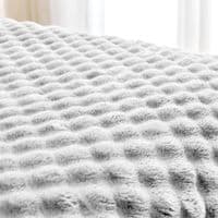 Terracotta Orange Bubble Jacquard Throw Supersoft Blanket 200x240cm