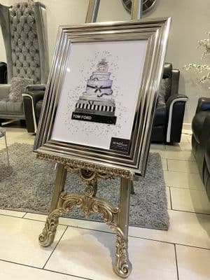 Tom Ford Designer Boxes Dior Lilac Wall Art Chrome Frame