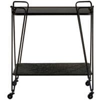 Trento Cart with Grey Glass Top – Home Luxe Interior