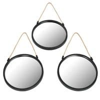 Urban Nature Round Wall Mirrors 3pk | Home Luxe Interior