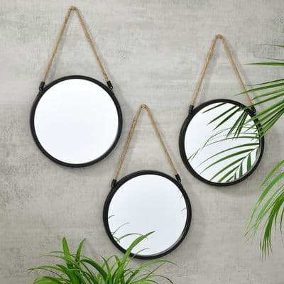 Urban Nature Round Wall Mirrors 3pk | Home Luxe Interior