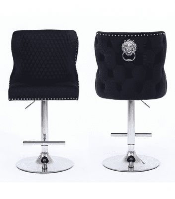 Valencia Fabric Barstool Black