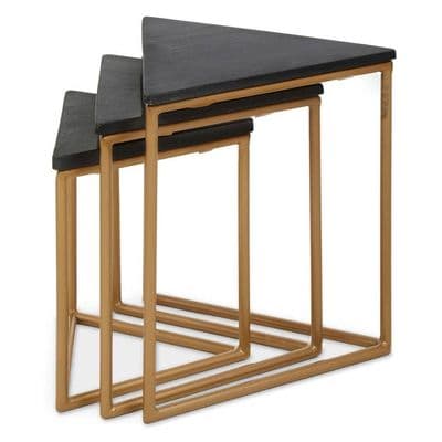 Varana Nest of Three Triangular Tables - Home Luxe Interior