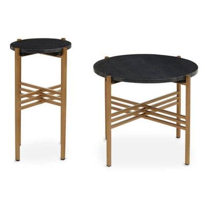 Varana Set of 2 Round Side Tables - Home Luxe Interior