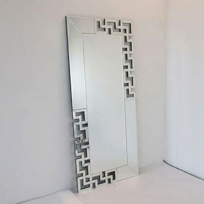 Venetian Corner Greek Key Full Length Mirror 80x180cm