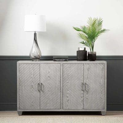 Venus 4 Door Sideboard Grey Wash Elm