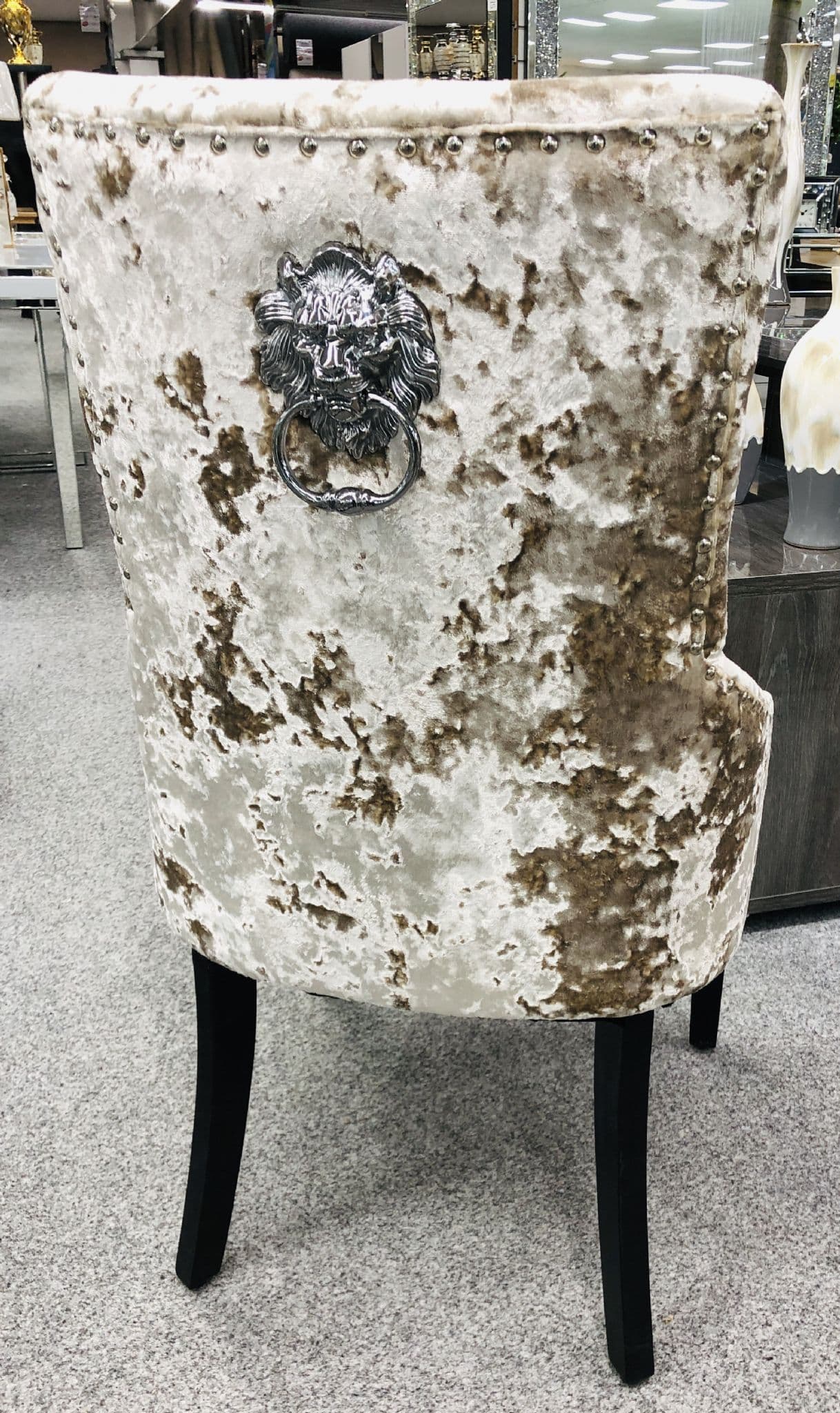 Vernon Crushed Velvet Dining Chair Black