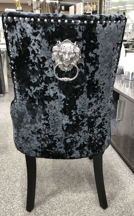 Vernon Crushed Velvet Dining Chair Black